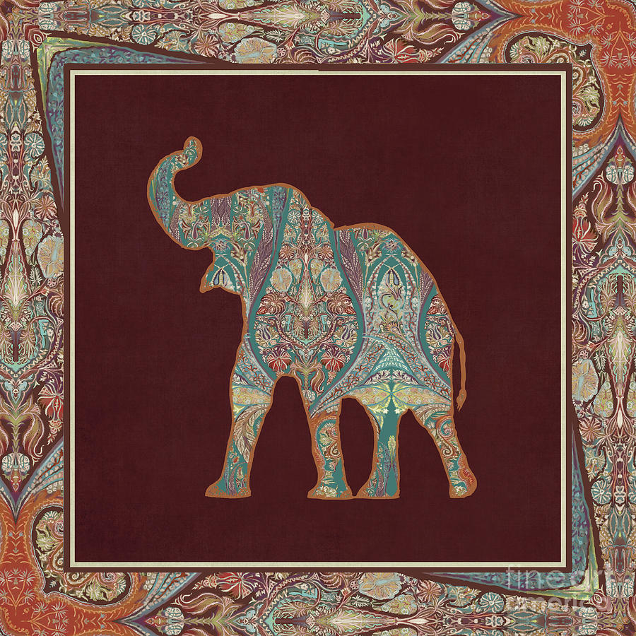 kashmir patterned elephant 3 boho tribal home decor audrey jeanne roberts